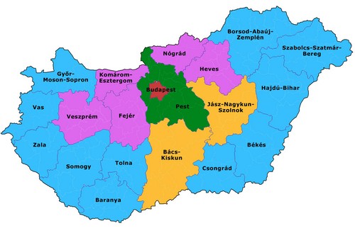 Magyarország megyetérképe
