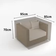 Kép 2/2 - Vízálló bútortakaró szövet 90 g/m2 - COVERTOP (fotel)(drapp)