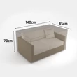 Kép 2/2 - Vízálló bútortakaró szövet 90 g/m2 - COVERTOP (kanapé 2 fős) (drapp)