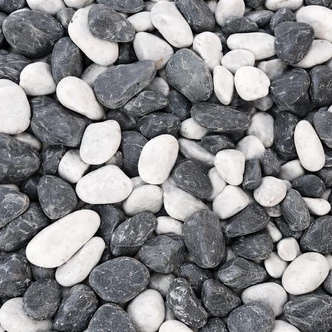 Díszkavics 'Black&amp;White' (kerekszemcsés) 20 kg