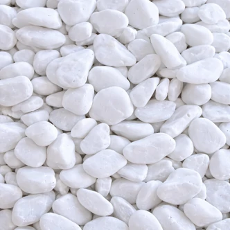 Díszkavics 'Thassos White' (kerekszemcsés) 20 kg
