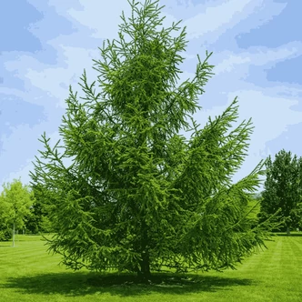 Larix kaempferi – Japán vörösfenyő (lombhullató) (boltív koronájú, óriás méretű)