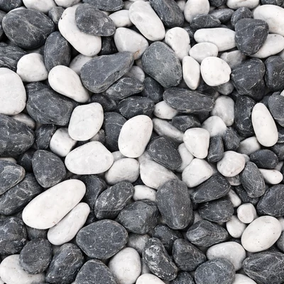 Díszkavics 'Black&amp;White' (kerekszemcsés) 20 kg