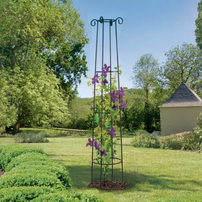 Oszlop alakú növénytámasz - OBELISK (barna)