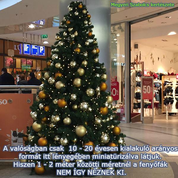 Műfenyő bevásárlóközpontban
